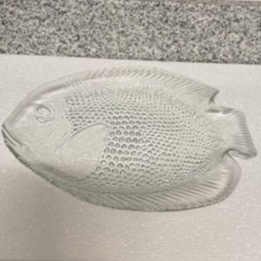 EUC 2 Glass “FISH SHAPED” Plates. Have Never Been Used & in Excellent Condition